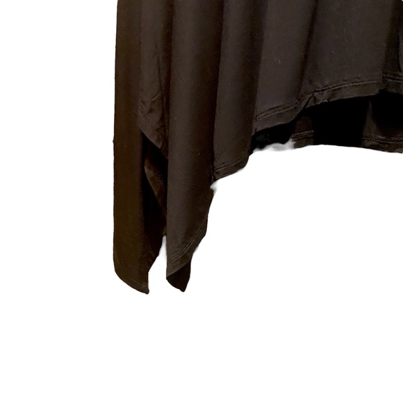 Logo Black Long Knit Tank with Asymmetric Hem. Size Medium - Picture 3 of 5